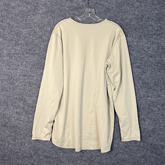 Peckham Mens Polartec Cold Weather Undershirt Size Large Long Tan Layering - Picture 5 of 9